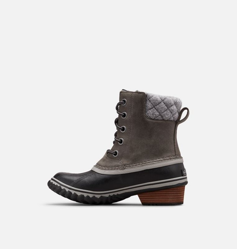 Botas De Agua Sorel Mujer - Slimpack™ Ii Lace Duck Mid Negras/Gris - 12739-EHXR